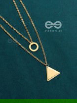 A Geometric Statement - Golden Layered Neckpiece With Anti-Tarnish Coating