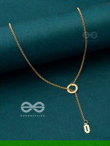 With A Halo And A Razor - Golden Statement Loop Neckpiece With Anti-Tarnish Coating