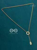 With A Halo And A Razor - Golden Statement Loop Neckpiece With Anti-Tarnish Coating