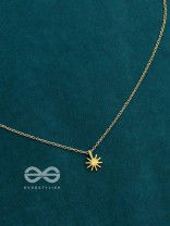 The Dainty Sun Neckpiece - Golden