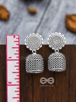 The untold mystery-  Oxidised boho cylindrical Jhumki