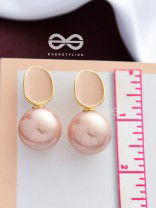 The Mesmerisingly Chic Statement Makers- Enamelled Pearl Earrings (Blush Pink)
