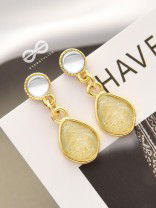 The Entangled Chic - Statement Golden Dangler Earrings