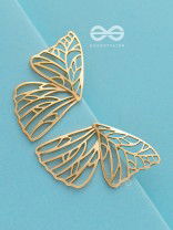 The Glorious Butterflies - Golden Statement Stud Earrings
