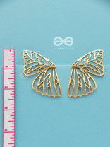 The Glorious Butterflies - Golden Statement Stud Earrings