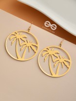 As Fun as the Beach - Golden Dangler Earrings