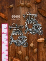 The Ethnic Statement Artwork - Oxidised Boho Earrings