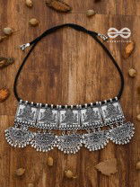 The Playful Peacock Artwork- Statement Oxidised Choker