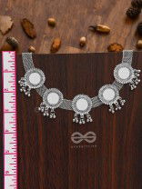 The Solar Shimmer - Set of Choker and Earrings - Oxidised Boho Collection