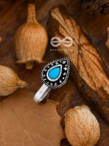 The Intricate Droplets - Embellished Non-pierced Nosepin (Turquoise)