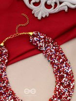 The Beauteous Braided Criss-Cross Beaded Necklace (Multicoloured)