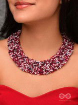 The Beauteous Braided Criss-Cross Beaded Necklace (Multicoloured)