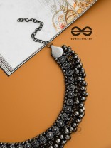 The Bohemian Classic - Oxidised Statement Necklace (Gun-Metal Black)