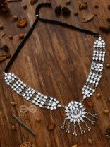 Simply a Class Apart - Gorgeous Statement Mirror Neckpiece And Earrings Set