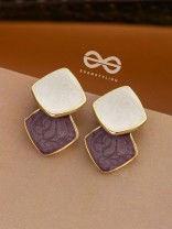 A Classy Delight - Statement Enamelled Earrings