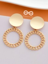 The Links of Glamour - Golden Statement Earrings