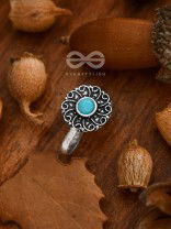 The Embellished Whirlwind - Oxidised Non-pierced Nosering (Sky blue)