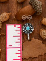 The Embellished Whirlwind - Oxidised Non-pierced Nosering (Sky blue)