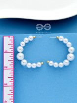 The Pearls of Goodness- Statement Half Hoops 