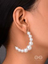The Pearls of Goodness- Statement Half Hoops 