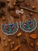 The Bohemian Classics - Oxidised Boho Hoop  Earrings