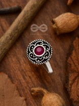 THE ARTSY MOTIFS - NON-PIERCED NOSEPIN (RUBY RED)