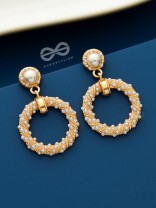 The Pearl Paradox - Statement Golden Earrings