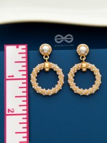 The Pearl Paradox - Statement Golden Earrings