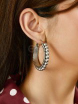 The Chic Intricacy - Oxidised Boho Hoops