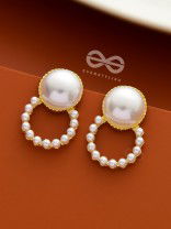 The Pearls of Beauty - Golden Statement Stud Earrings