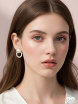 The Pearls of Beauty - Golden Statement Stud Earrings