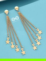 Shimmer like a Star - Statement Golden Danglers