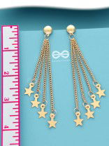Shimmer like a Star - Statement Golden Danglers
