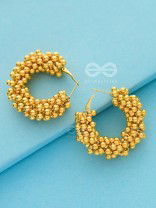 A Glimmer of Shimmer - Playful Embellished Hoops (Golden)