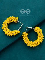 A Glimmer of Shimmer - Playful Embellished Hoops (Yellow)