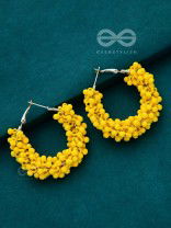 A Glimmer of Shimmer - Playful Embellished Hoops (Yellow)