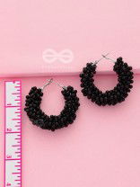 A Glimmer of Shimmer - Playful Embellished Hoops (Black)