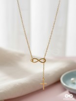 The Infinite Grace - Golden Statement Neckpiece With Anti-Tarnish Coating