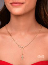 The Infinite Grace - Golden Statement Neckpiece With Anti-Tarnish Coating