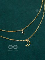 The Elegance Of Night Sky - Golden Multilayered Neckpiece With Anti-Tarnish Coating 