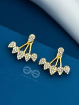 The Arctic Shrub- Golden Rhinestones Ear Jackets