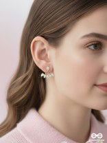 The Arctic Shrub- Golden Rhinestones Ear Jackets