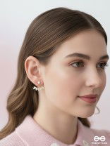 The Arctic Shrub- Golden Rhinestones Ear Jackets