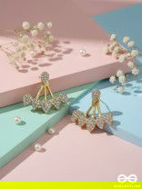 The Arctic Shrub- Golden Rhinestones Ear Jackets