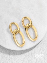 Delicate Interwined Gold Chain Dangler Earrings