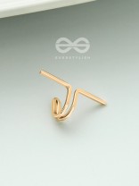 Hooked on Charm- Golden Adjustable Earcuff (One Ear)