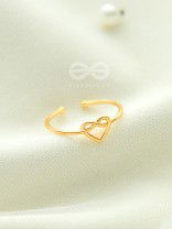 The Tangled Heart - Golden Adjustable Ring