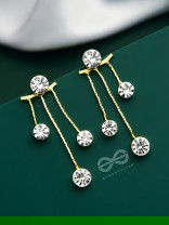The Crystal Constellation - Statement Golden Earrings
