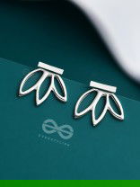 Don't Leaf Me - Silver Ear-Jackets