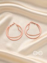 Stuck in a Love-Loop - Rose-Gold Hoop earrings 